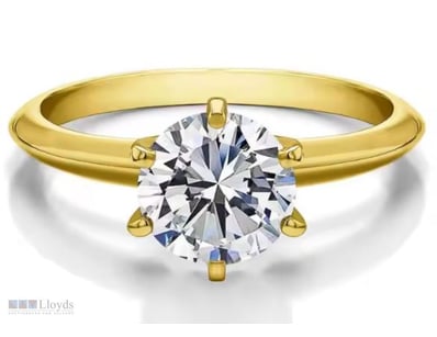1.0CTW GRA   MOISSANITE RING IN 925 STERLING SILVE...