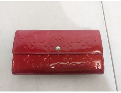 LOUIS VUITTON 'Sarah' Red Vernis Fold Over Wallet,...