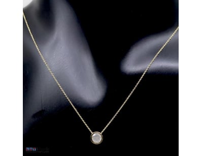 14K YELLOW GOLD, 0.95CT DIAMOND, SLIDER NECKLACE. ...