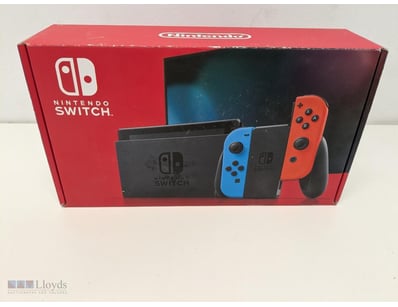 NINTENDO SWITCH CONSOLE WITH BLUE AND RED JOY-CON ...