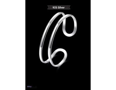 925 SILVER DOUBLE CUFF BANGLE        

Condition: ...