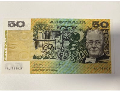AUSTRALIA 50 DOLLARS BANKNOTE, R505 (AUNC) 

CV$...