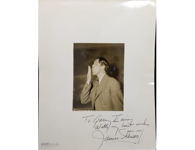 JAMES STEWART SIGNED PHOTOGRAPH WITH CERTIFICATE O...