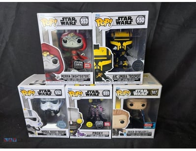 STAR WARS FUNKO POP COLLECTION - FIVE FIGURES (NOS...