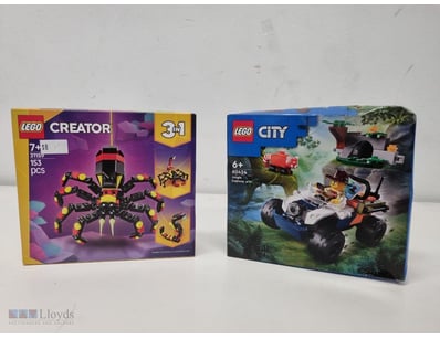 LEGO CREATOR SPIDER AND LEGO CITY ATV SET BUNDLE

...