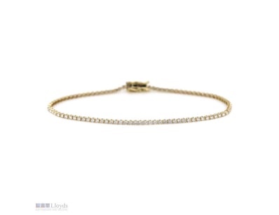 10K YELLOW GOLD AND 1.33CT TDW DIAMOND, TENNIS BRA...