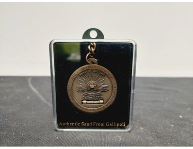 GALLIPOLI 1915 COMMEMORATIVE MEDAL WITH AUTHENTIC ...