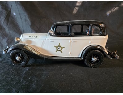 DIE-CAST POLICE CAR MODEL WITH BOURBON WHISKEY DEC...