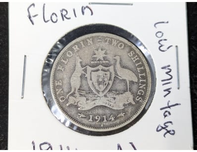 1914 AUSTRALIAN FLORIN

Low Mintage

Condition...