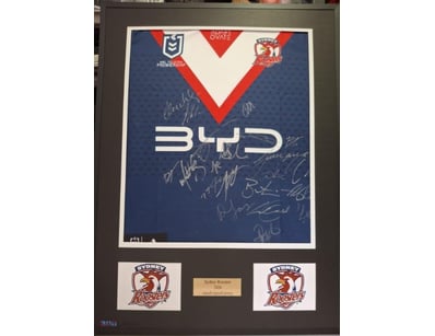 SYDNEY ROOSTERS 2026 SQUAD SIGNED/FRAMED JERSEY

S...