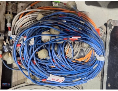 240V Leads, Blue, Grey And Orange  9 x 5m Cables 
...