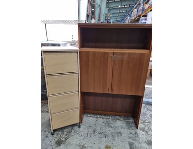 storage furniture, featuring mixed finishes. Inclu...