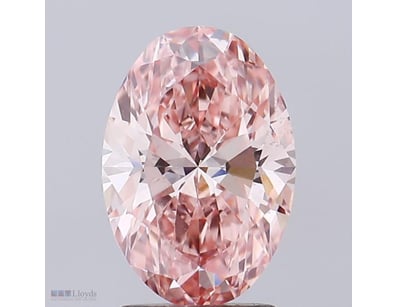 1.37 CARAT OVAL CUT DIAMOND FANCY VIVID PINK/VS1  ...
