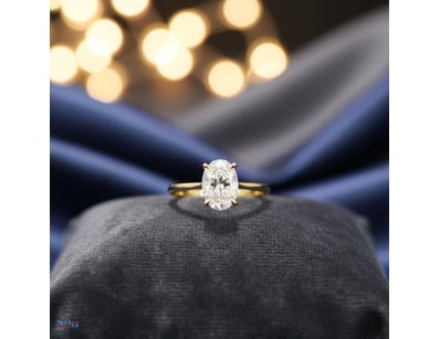 1.0CTW GRA   MOISSANITE RING IN 925 STERLING SILVE...