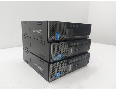 Lot of three Dell OptiPlex desktop computers in sm...