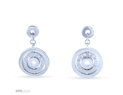 BVLGARI 18CT WHITE GOLD ASTRALE EARRINGS 21.43G   ...