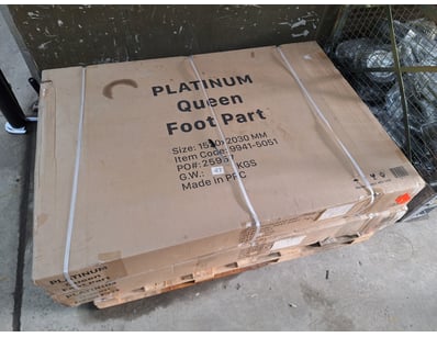 Platinum Queen Bed Foot Part - Dimensions 1520x203...