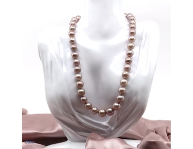 14K ROSE GOLD, PINK CULTURED FRESHWATER PEARL AND ...