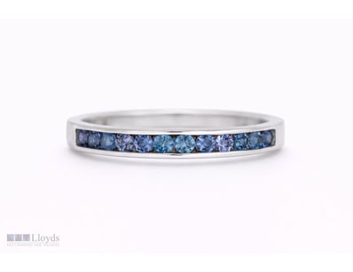NATURAL SRI LANKAN SAPPHIRE RING ON 925 SILVER - W...