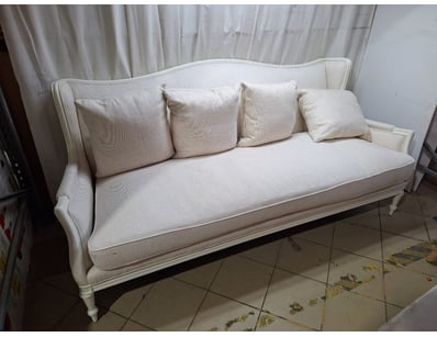 3-Seater Sofa, Timber Style, White Finish

Dimen...