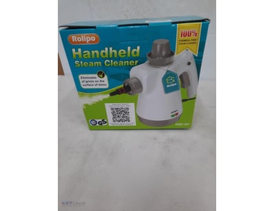 Handheld steam cleaner.

