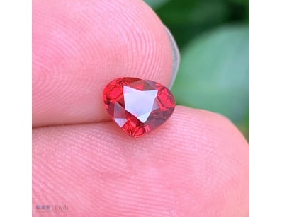 CERTIFIED 1.15CT NATURAL GARNET – BLOOD RED PEAR C...