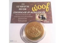 190 · 2018 "YEAR OF THE DOG" 1 OZ COIN 999 24K GOLD