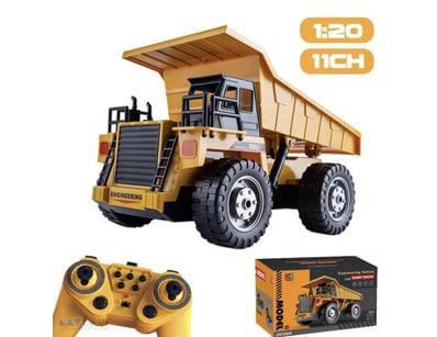1:20 Scale Remote Controlled Dump Truck - 11 Chann...