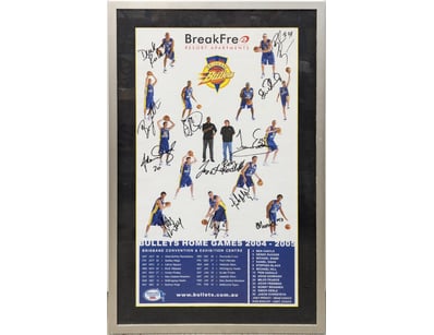 BRISBANE BULLETS TEAM SIGNED FRAMED POSTER

Item...