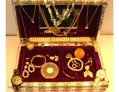 JEWELLERY BOX WITH JEWELLERY COLLECTION

 Includes...