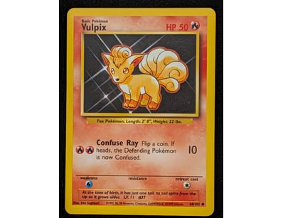 VULPIX POKÉMON TRADING CARD - BASE SET #68/102

...