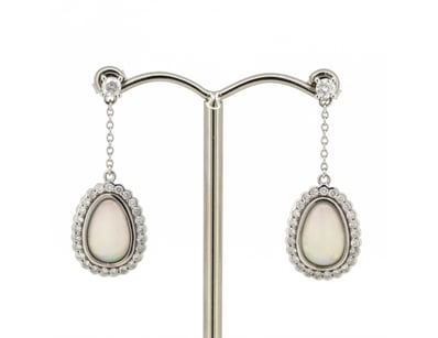 14K WHITE GOLD, 2.17CT TSW AUSTRALIAN ANDAMOOKA OP...