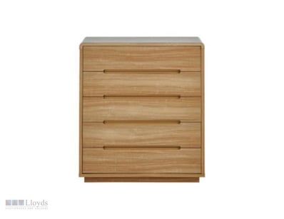 RRP $1,399 G&G Furniture Byron 5 Drawer Tallboy in...