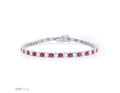 6.72 CARATS STERLING SILVER LAB GROWN DIAMOND & RU...