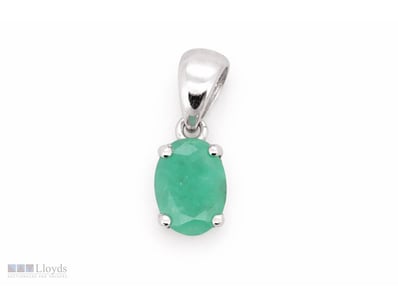 NATURAL ZAMBIAN EMERALD PENDANT ON 925 SILVER - WI...
