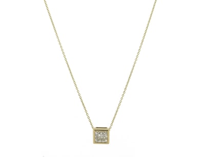 14K YELLOW GOLD, 1.01CT DIAMOND, SOLITAIRE SLIDER ...