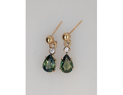 9CT YELLOW GOLD TOURMALINE EARRINGS


583010+21...