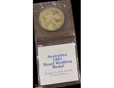 1981 AUSTRALIAN ROYAL WEDDING MEDAL-FROM MR ROBERT...