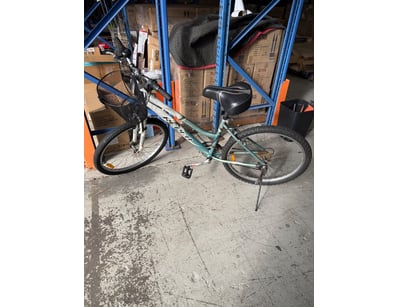Repco Bike. Bike is a teal-coloured Mystique frame...