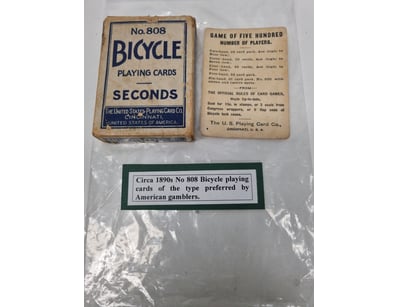 CIRCA 1890S NO. 808 BICYCLE PLAYING CARDS BY U.S. ...