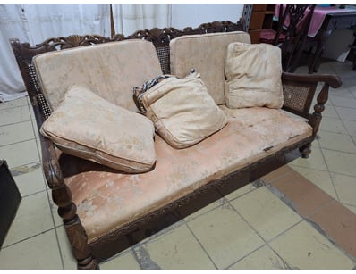 2-Seater Sofa, Timber Style, Brown Finish

Dimen...
