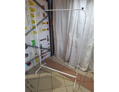 Clothes Hanger Or Similar, Metal Style, White Fini...
