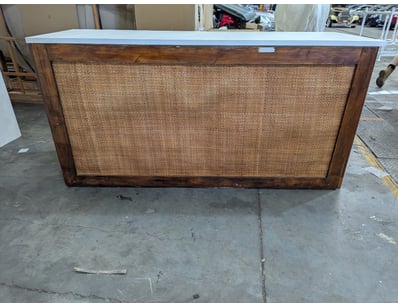 Outdoor bar, timber frame, rattan finish front 
...