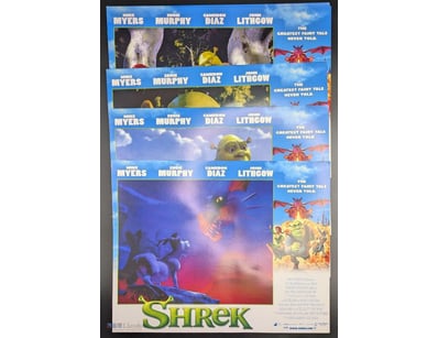 SHREK MOVIE LOBBY CARD SET - COMPLETE COLLECTION O...