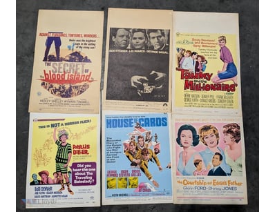 COLLECTION OF SIX VINTAGE MOVIE POSTERS FROM 1960S...