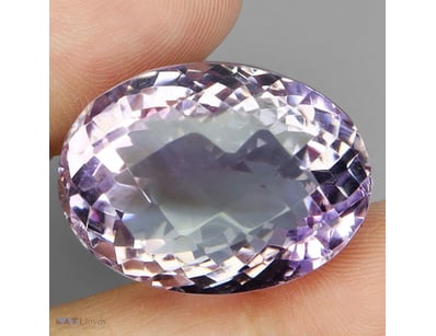 NATURAL 49.72CT OVAL FACET CHECKERBOARD JUMBO CLEA...