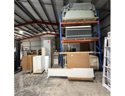 Assorted lot comprising white painted MDF or compo...