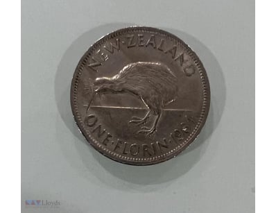 1964 NEW ZEALAND ONE FLORIN QUEEN ELIZABETH  



1...