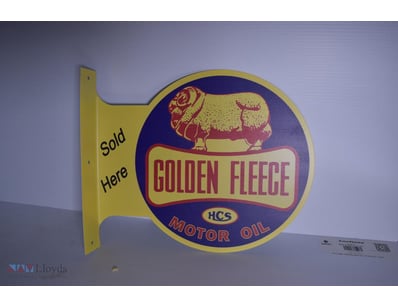 Vintage Styled Wallhung Mancave Décor "Golden Flee...
