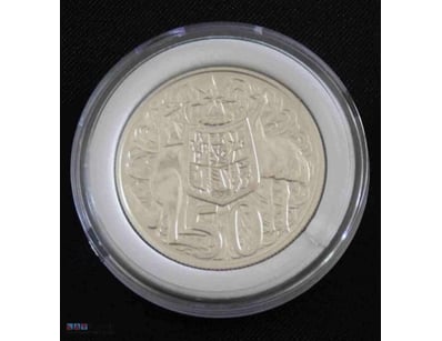 1966 UNCIRCULATED 50 CENTS ROUND SILVER COIN IN CA...